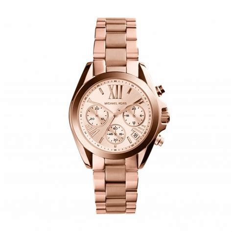 michael kors mini bradshaw rose gold tone stainless steel watch|michael kors watch.